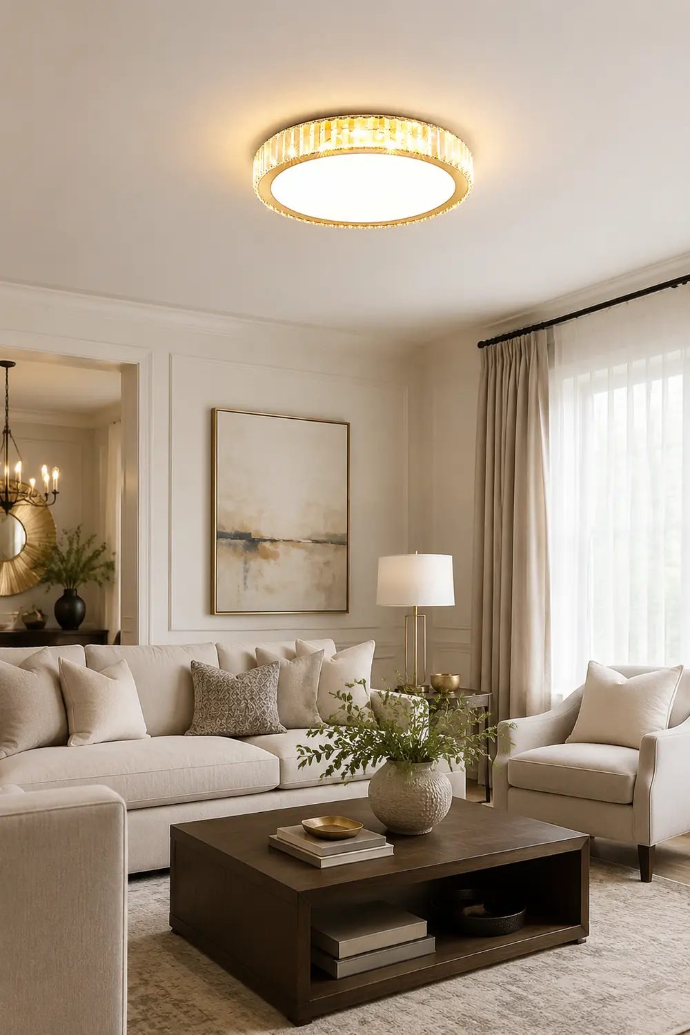 Round Crystal Ceiling Lamp - Lumpaz