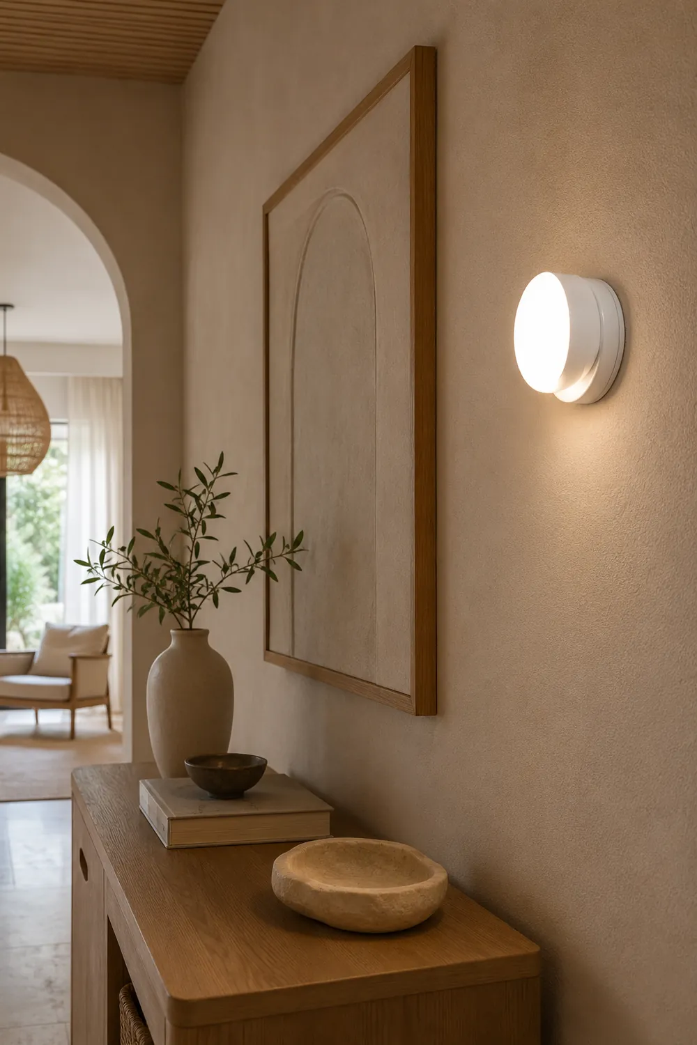 Mini Chargeable White LED Wall Light - Lumpaz