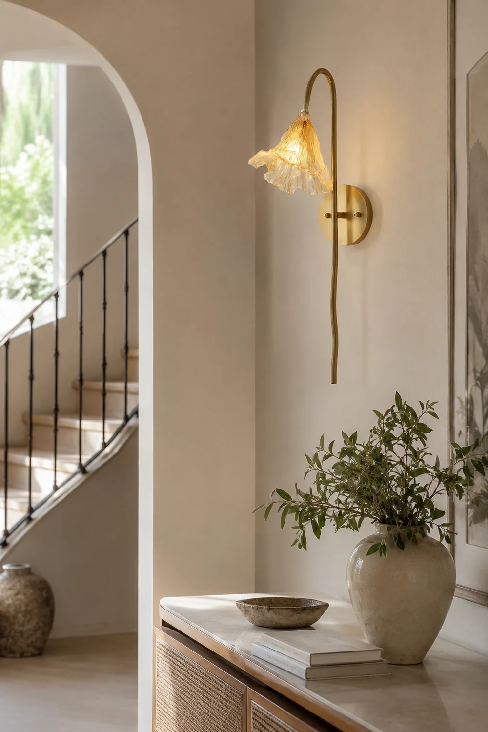 Lotus Amber Wall Lamp - Lumpaz