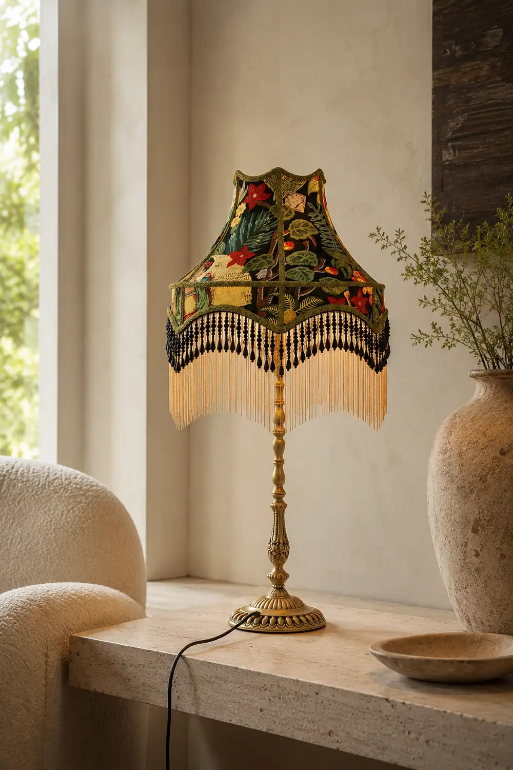 Retro Peony Table Light - Lumpaz