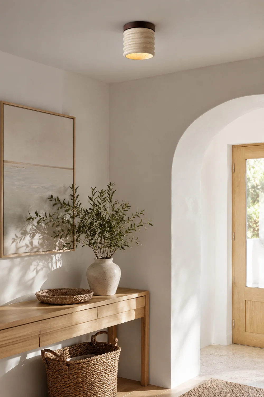 Vaarnii Travertine Ceiling Lamp - Lumpaz