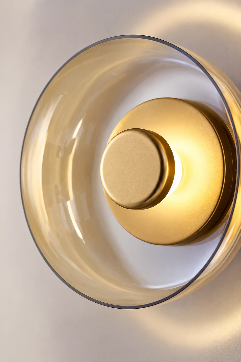 Modern Clear Round LED Glass Wall Sconce - Lumpaz