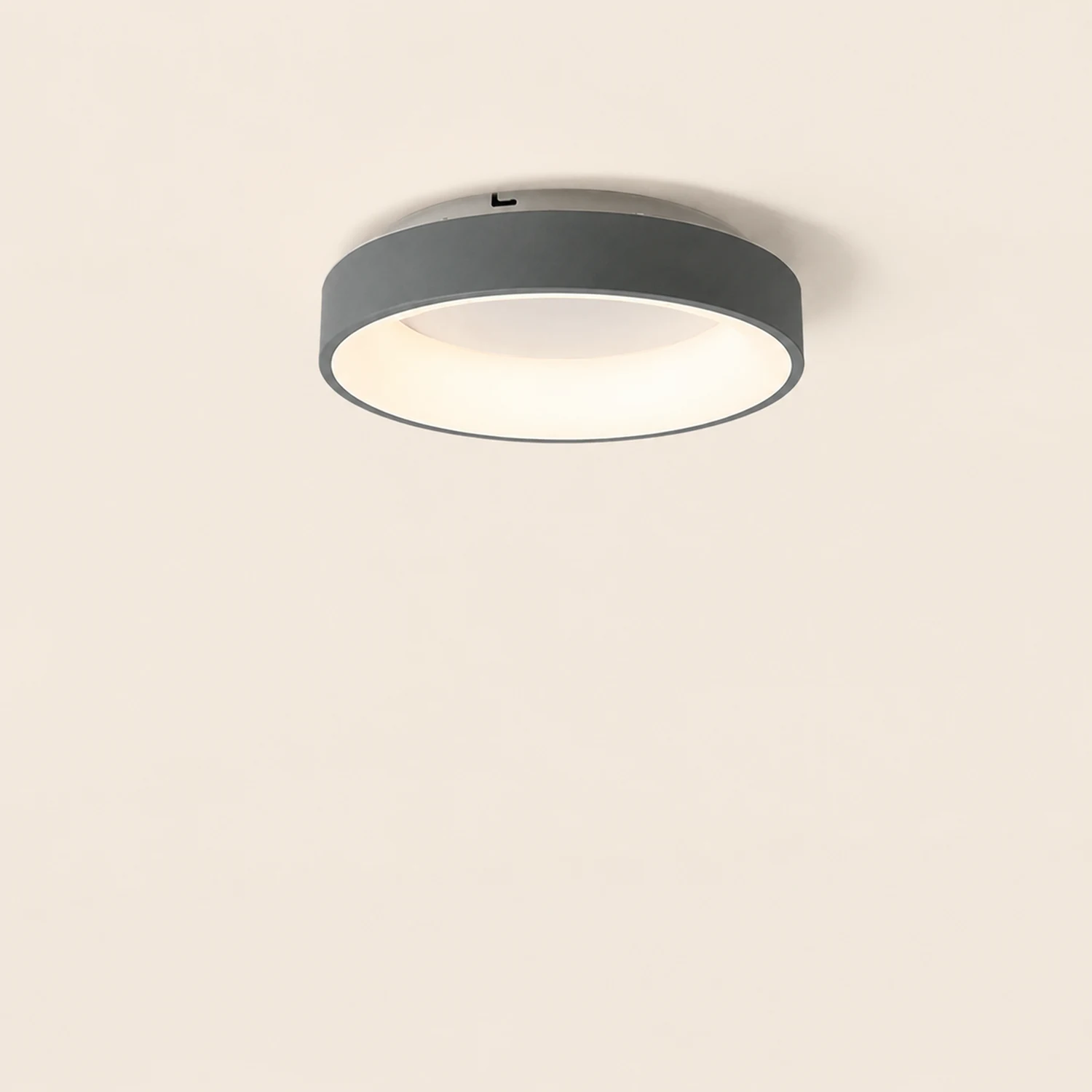 Scandinavian Grey Round LED Ceiling Light - Lumpaz
