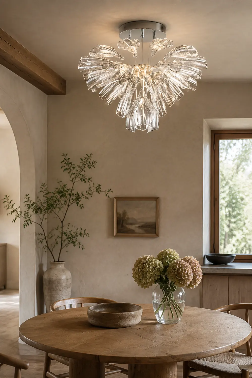 Glass Lotus Chandelier - Lumpaz
