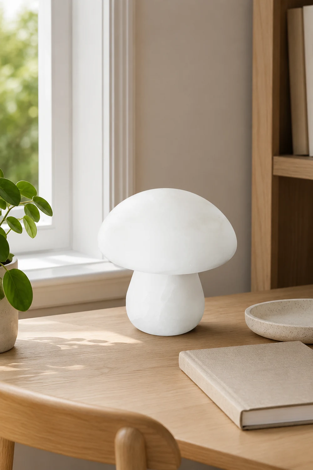 Mushroom Alabaster Table Lamp - Lumpaz
