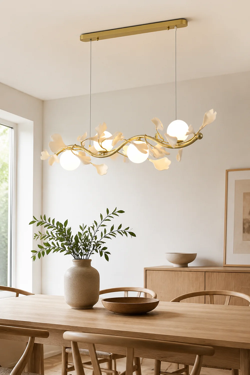 Gingko Glass Chandelier - Lumpaz
