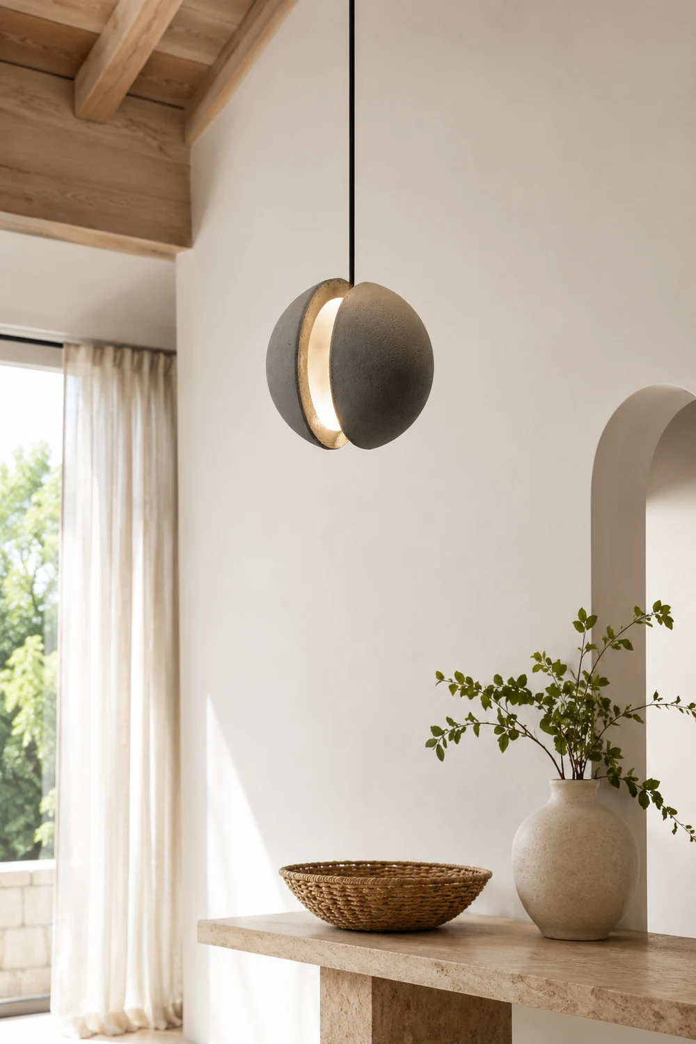 Moon Cement Pendant Lamp - Lumpaz