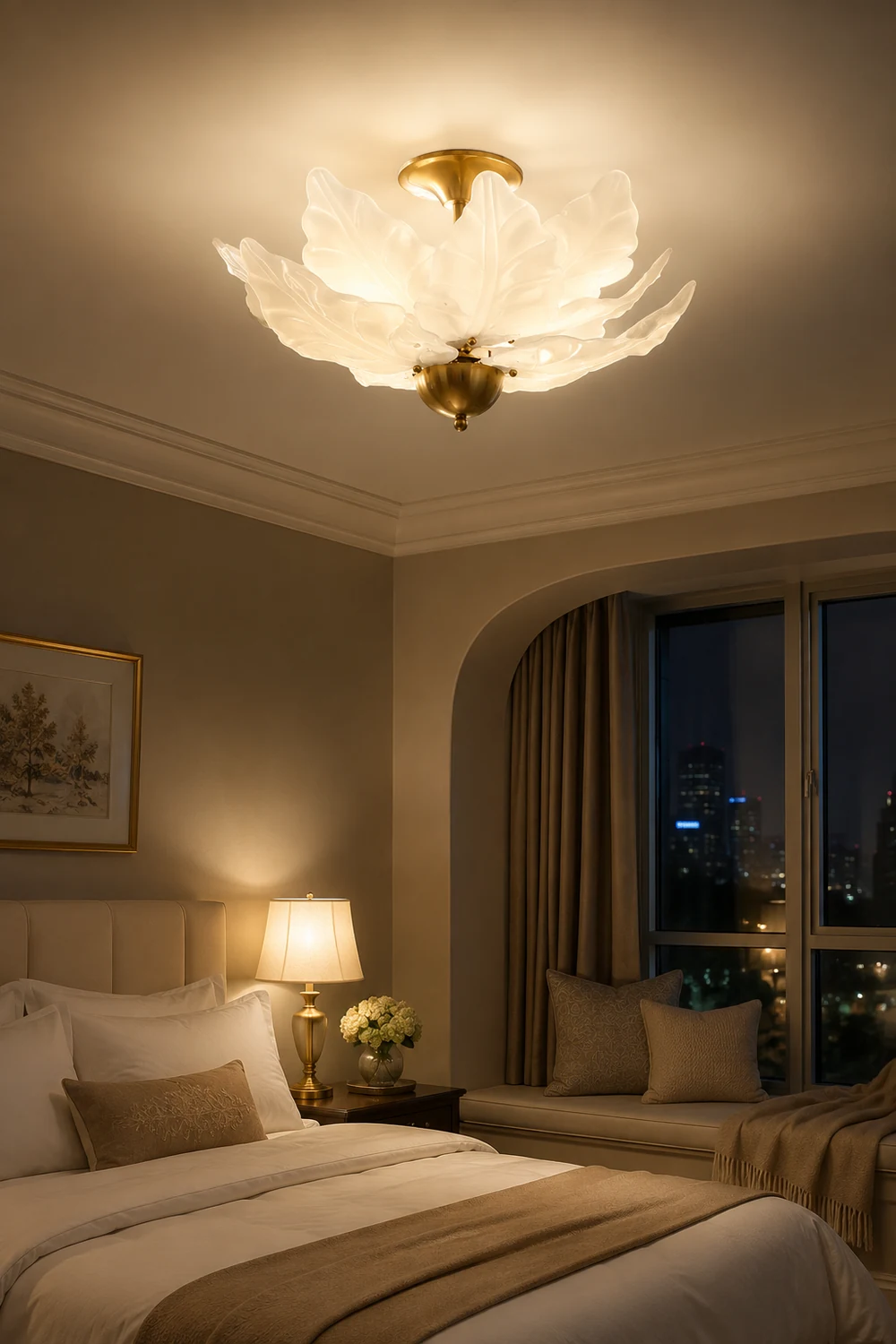 Leaf Glass Ceiling Lamp - Lumpaz