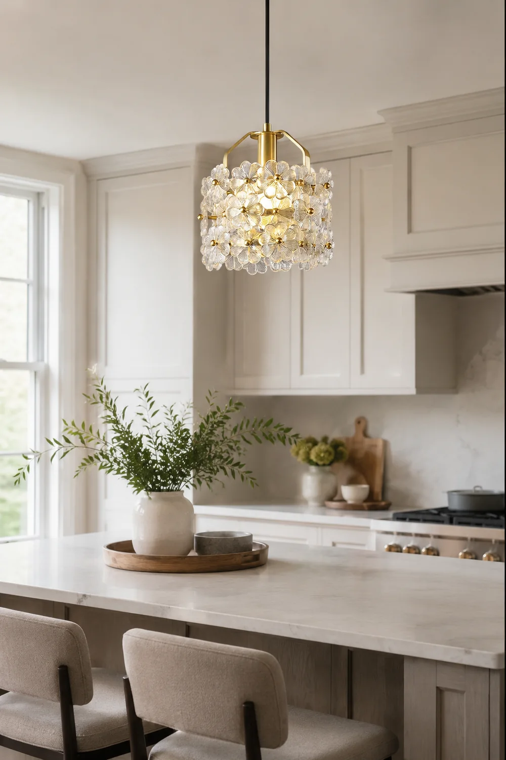 Petit Floral Glass Pendant Lamp - Lumpaz