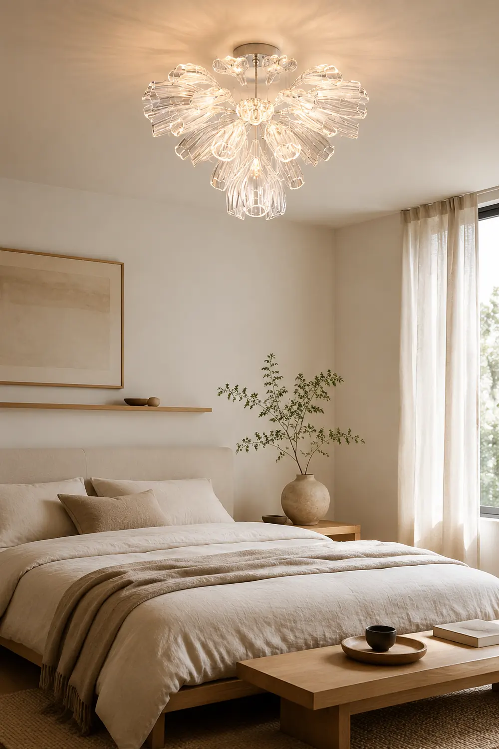 Glass Lotus Chandelier - Lumpaz