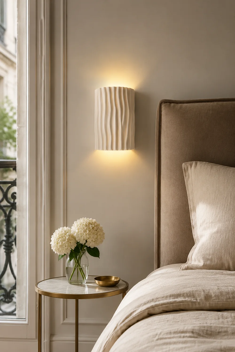 Pleated Resin Wall Lamp - Lumpaz
