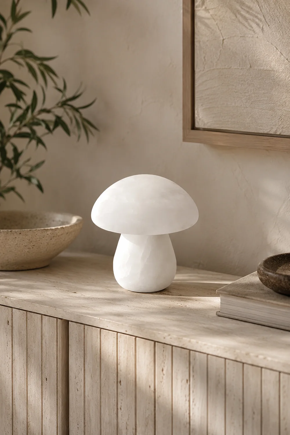 Mushroom Alabaster Table Lamp - Lumpaz