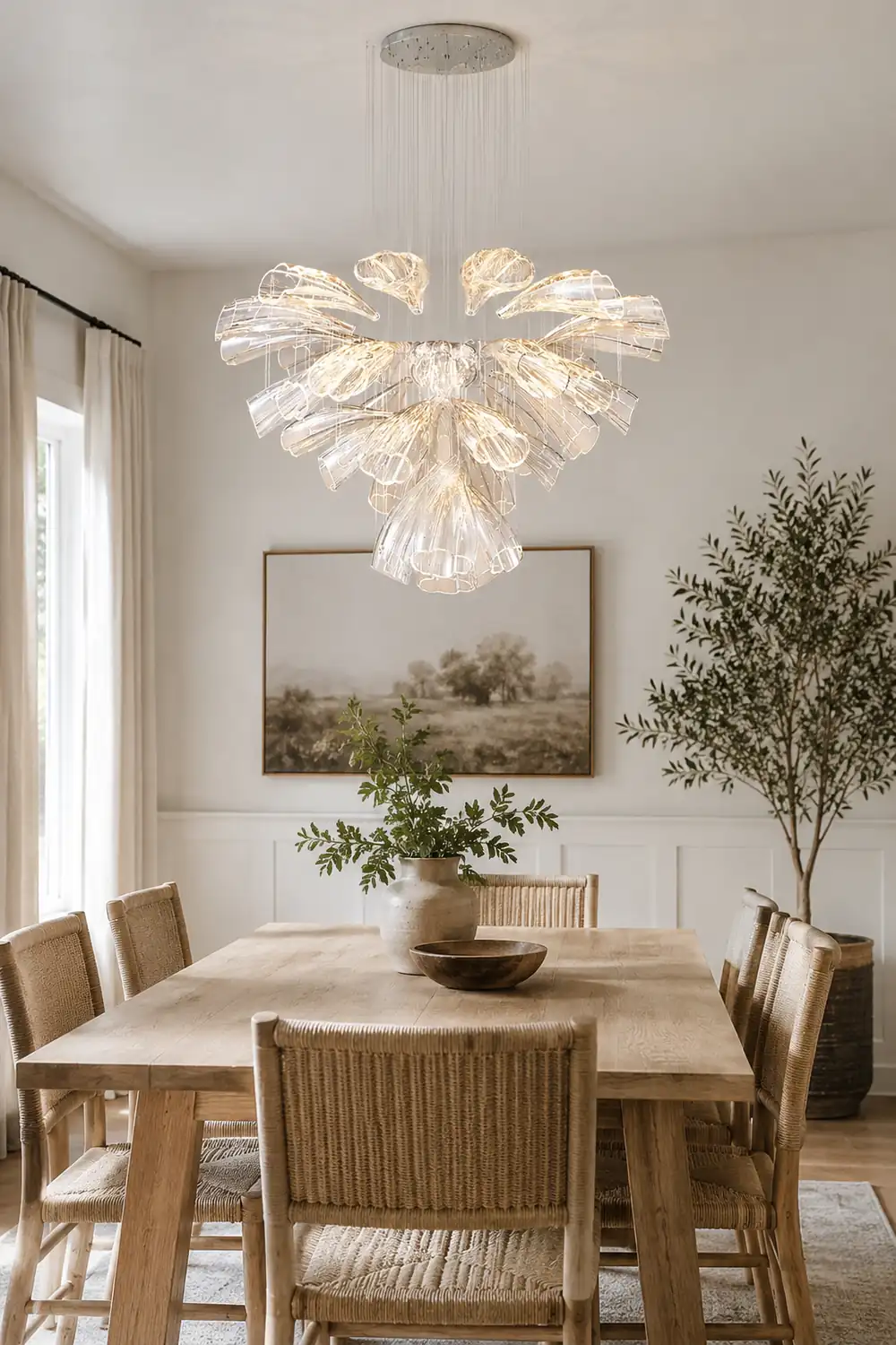 Glass Lotus Chandelier - Lumpaz