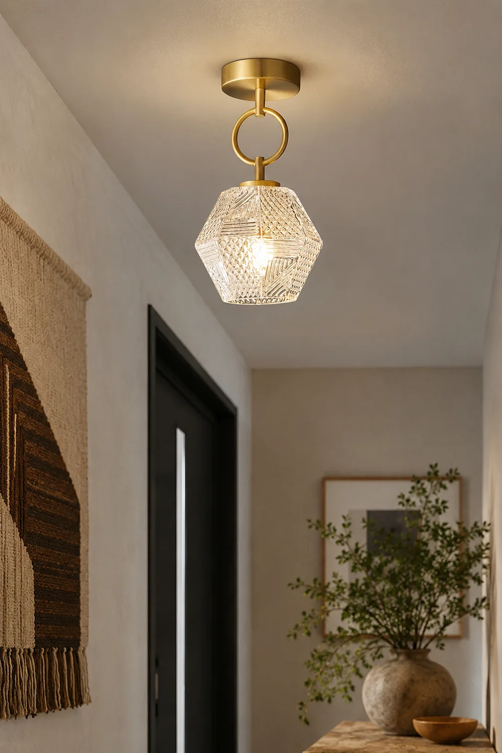 Diamond Cut Art Deco Ceiling Light - Lumpaz