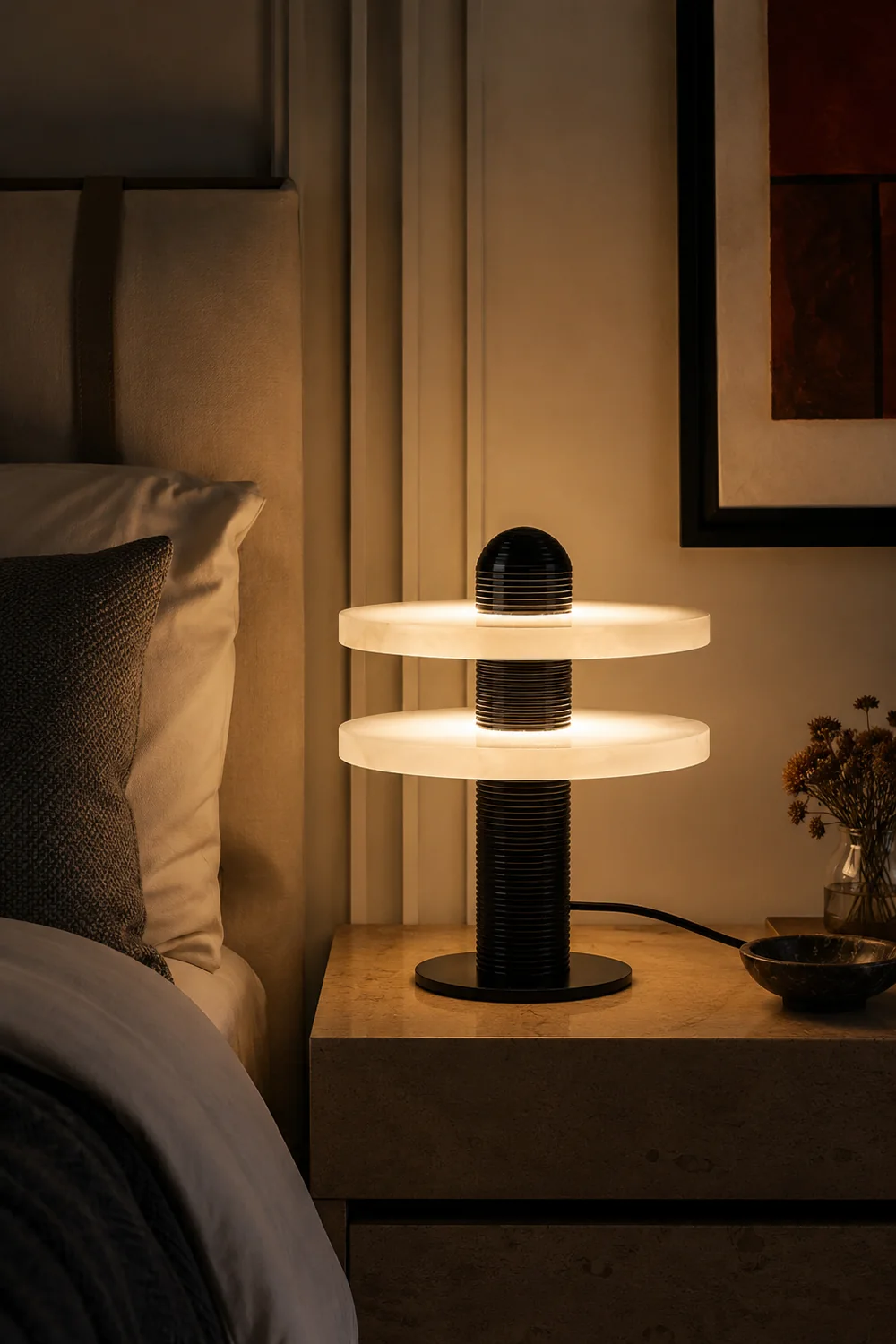 Alabaster Planes Table Lamp - Lumpaz