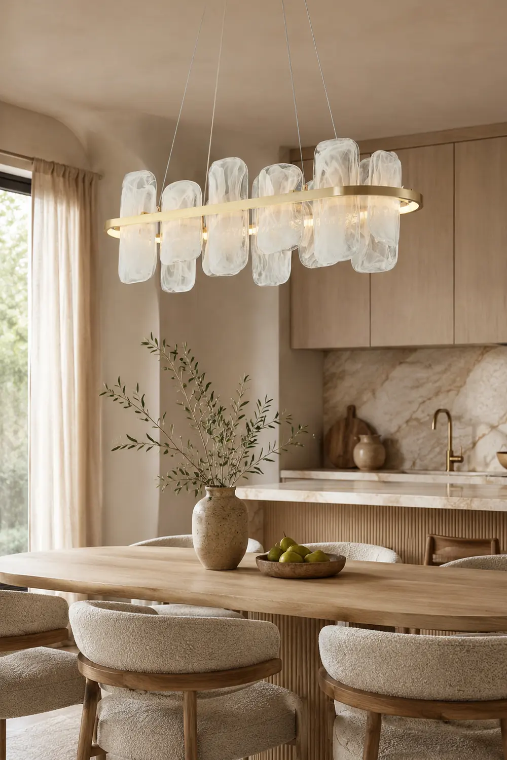 Mille Long Glass Chandelier - Lumpaz