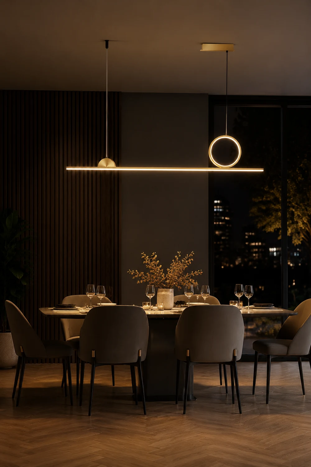 Circle Linear Pendant Lamp - Lumpaz