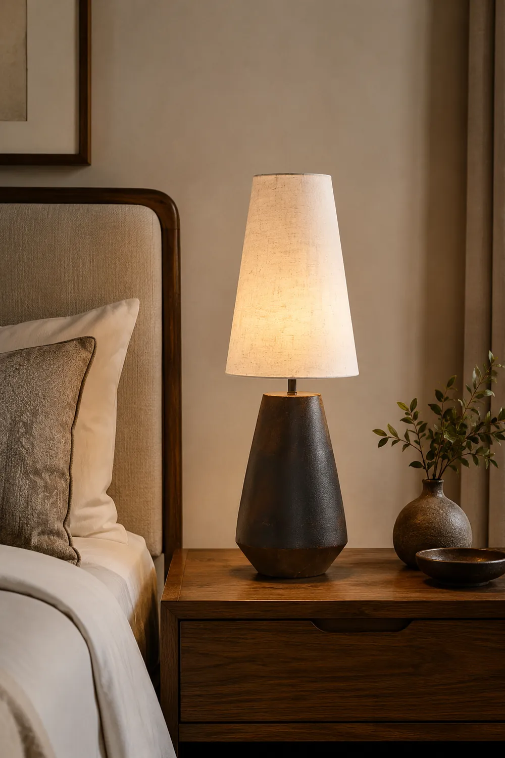 Ceramic Tapered Table Lamp - Lumpaz