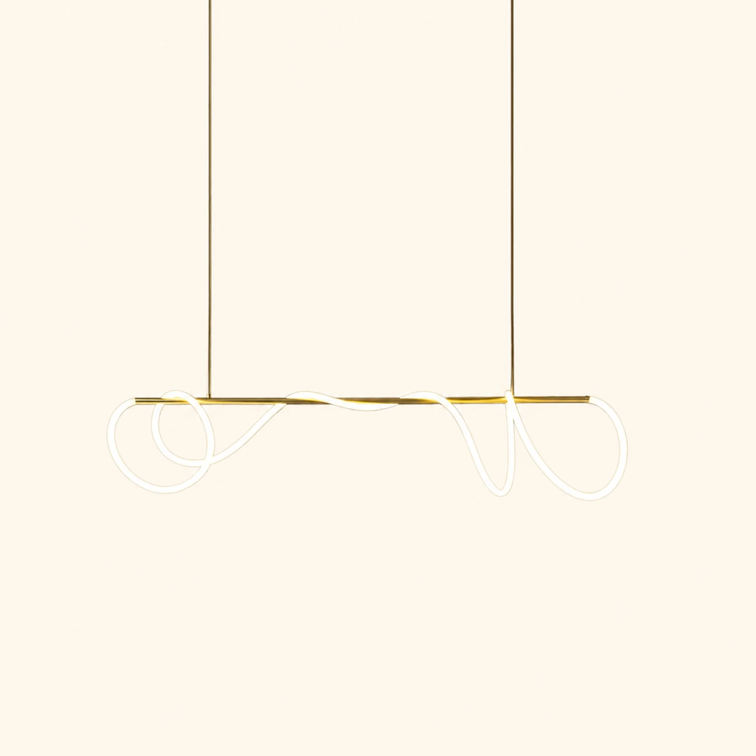 Serpentine Glow Gold Chandelier - Lumpaz