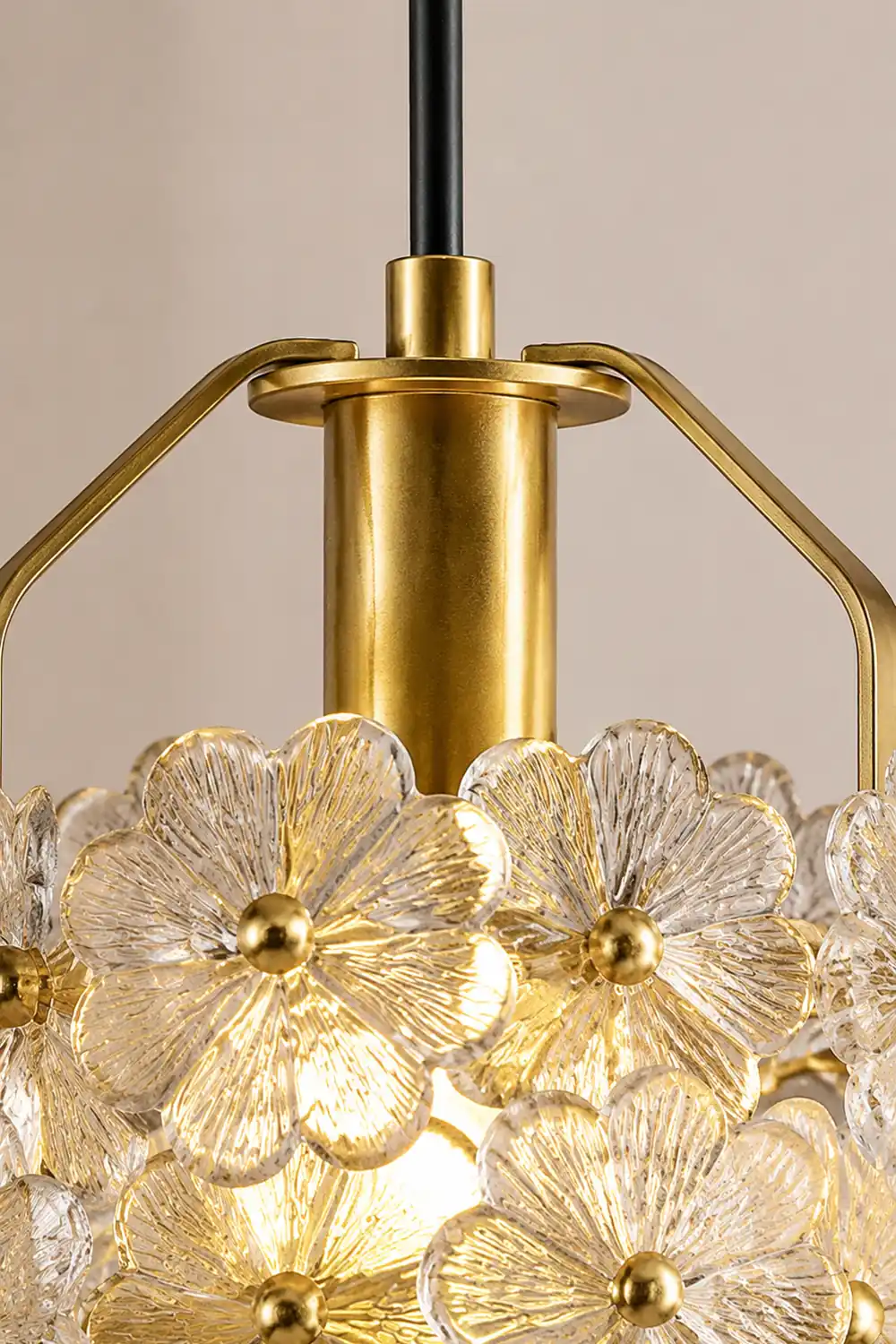 Petit Floral Glass Pendant Lamp - Lumpaz