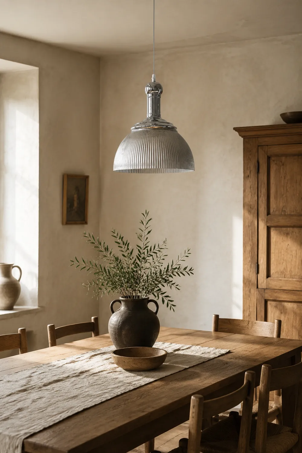 Ribbed Chrome Pendant Lamp - Lumpaz