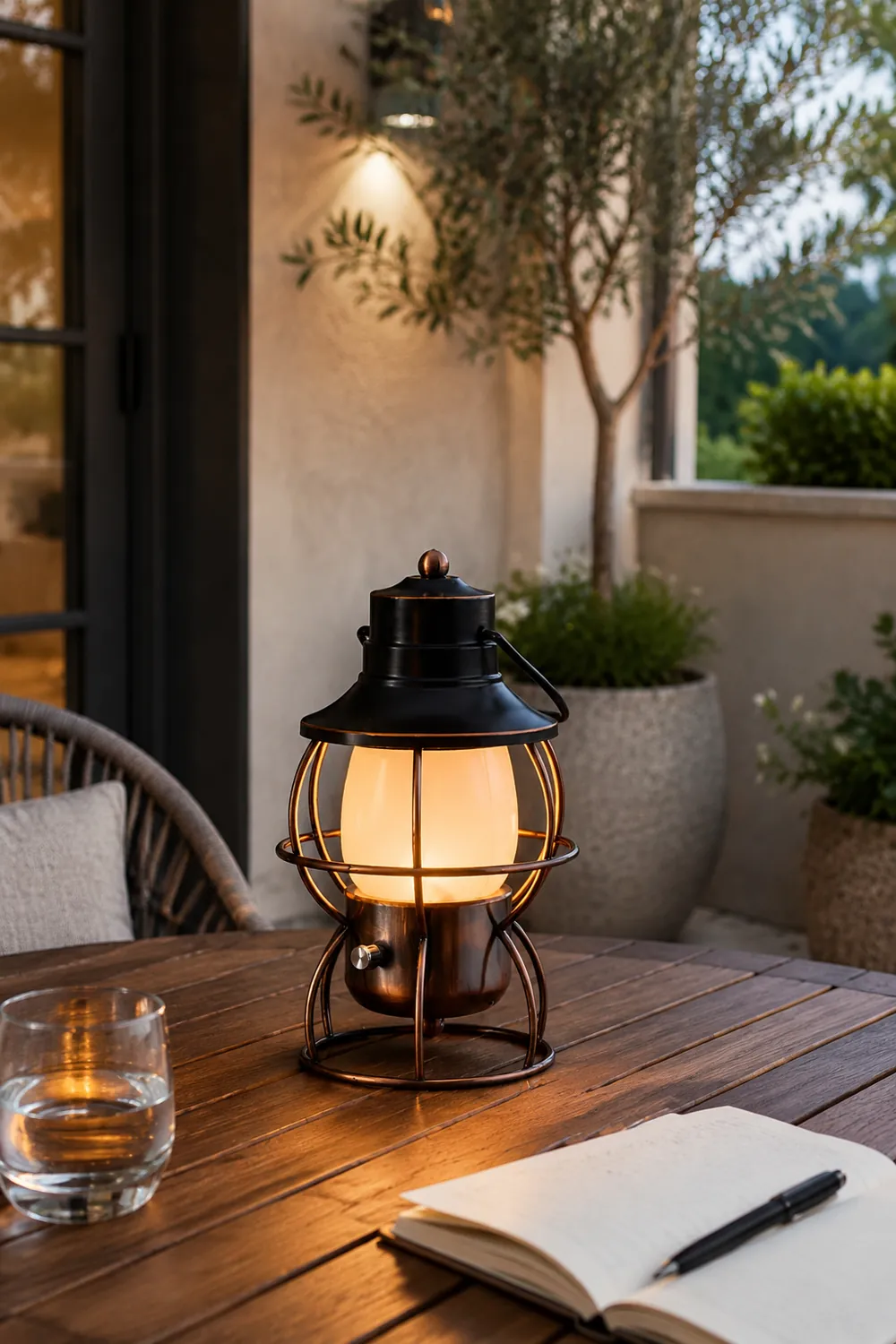 Railroad Lantern Table Lamp - Lumpaz