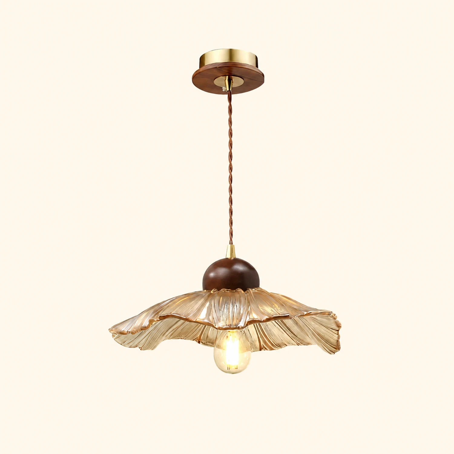 Scalloped Floral Pendant Lamp - Lumpaz