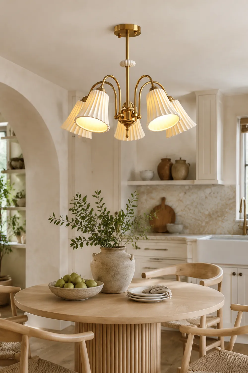 Asea Brass Chandelier - Lumpaz