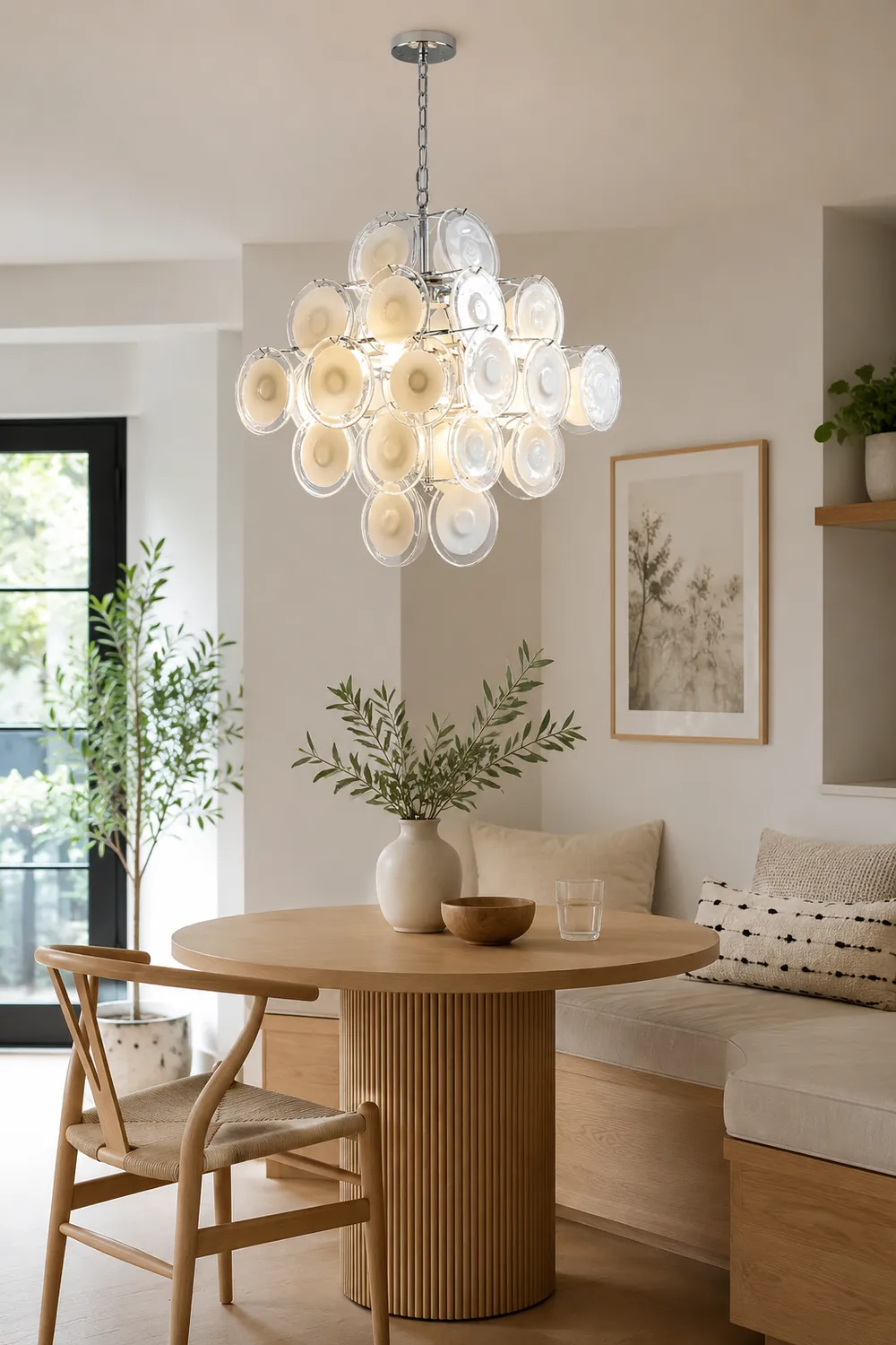 Medallion Glass Chandelier - Lumpaz