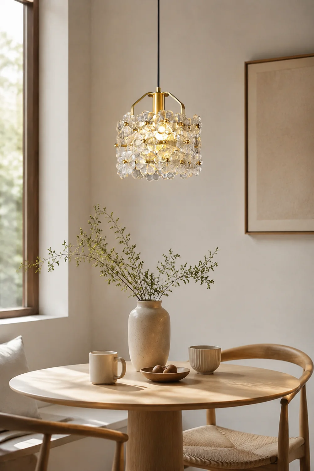 Petit Floral Glass Pendant Lamp - Lumpaz