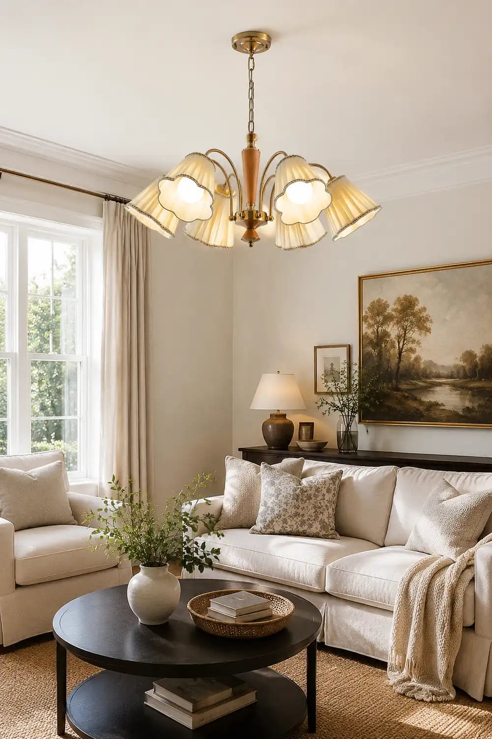 Florentine Fabric Chandelier - Lumpaz
