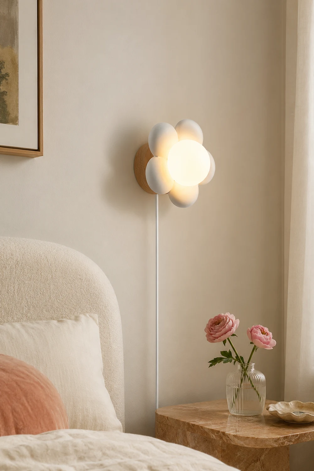 Bloom Flower Plug In Wall Lamp - Lumpaz