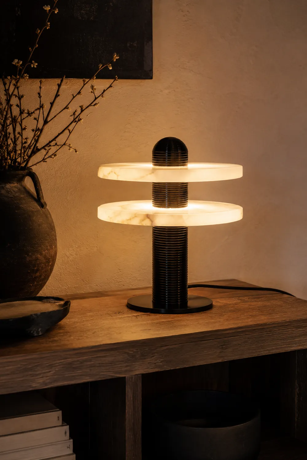Alabaster Planes Table Lamp - Lumpaz