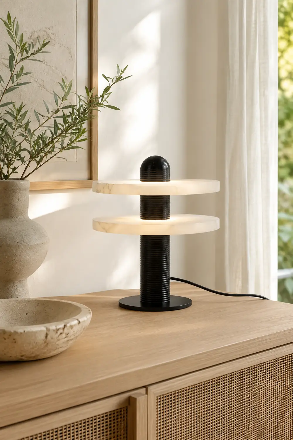 Alabaster Planes Table Lamp - Lumpaz