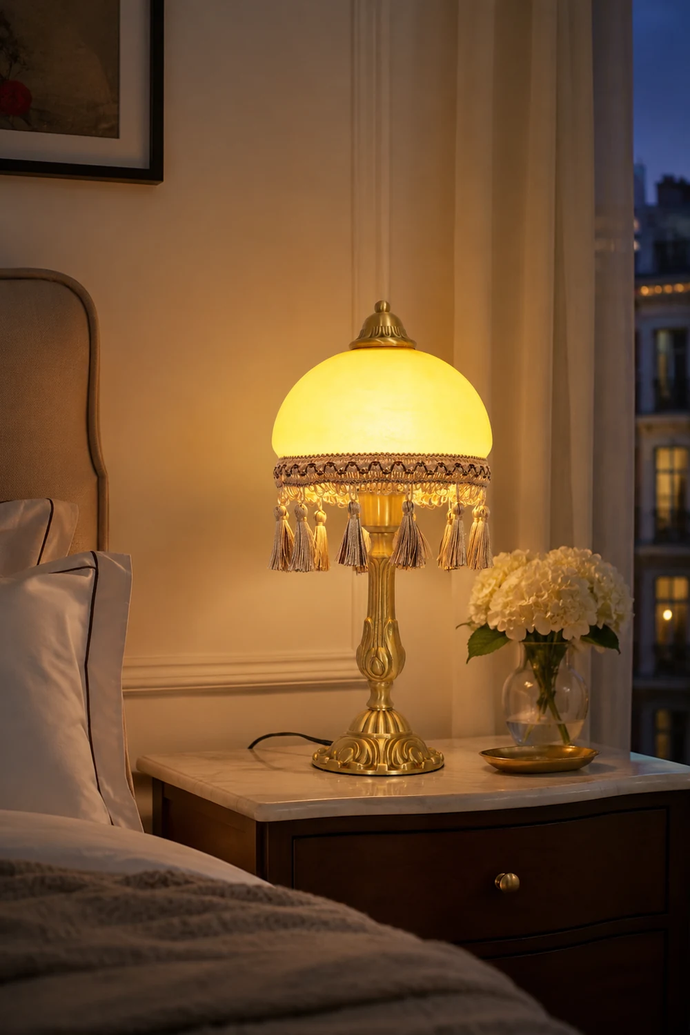 French Tassels Brass Table Lamp - Lumpaz