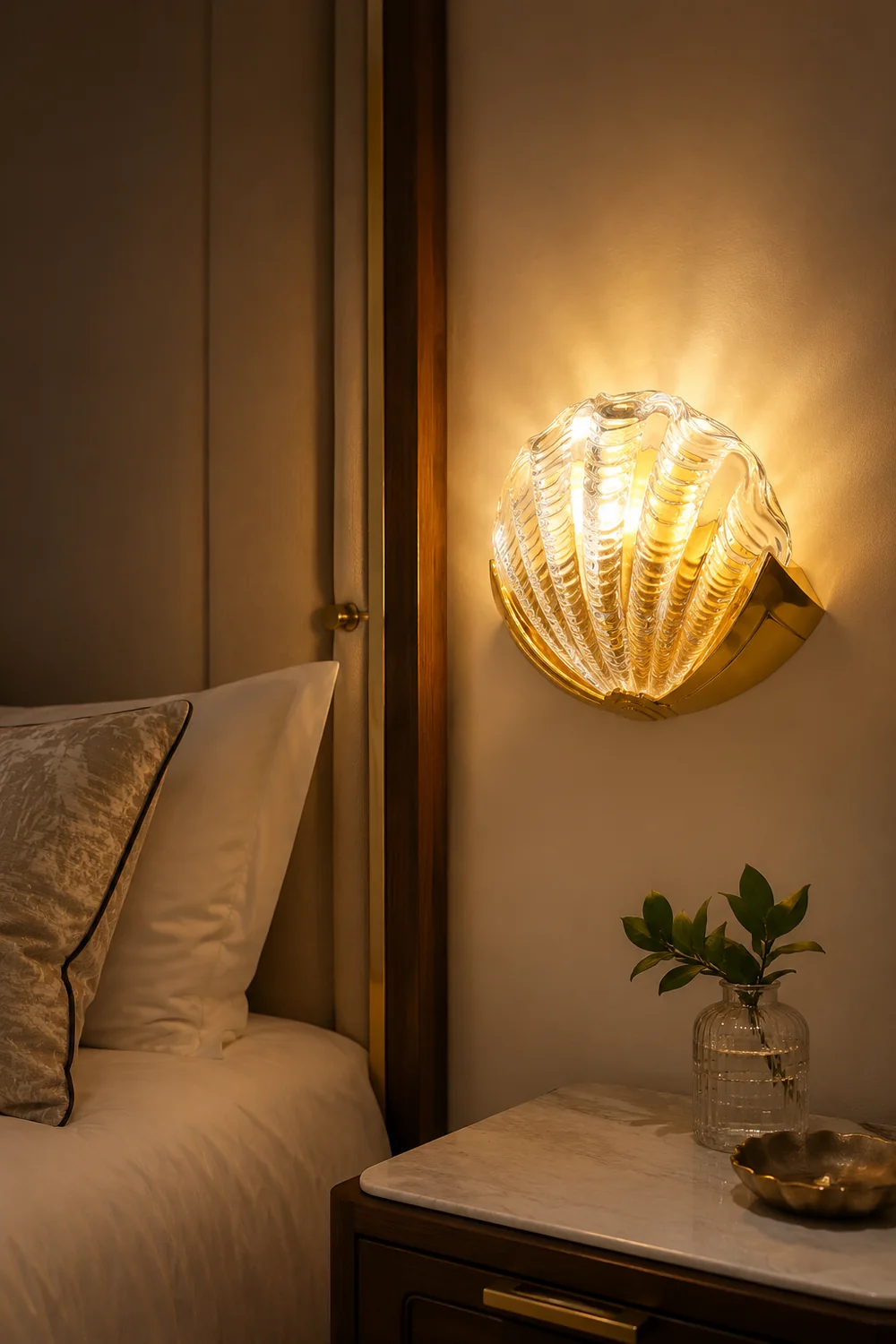 Shell Brass Wall Lamp - Lumpaz