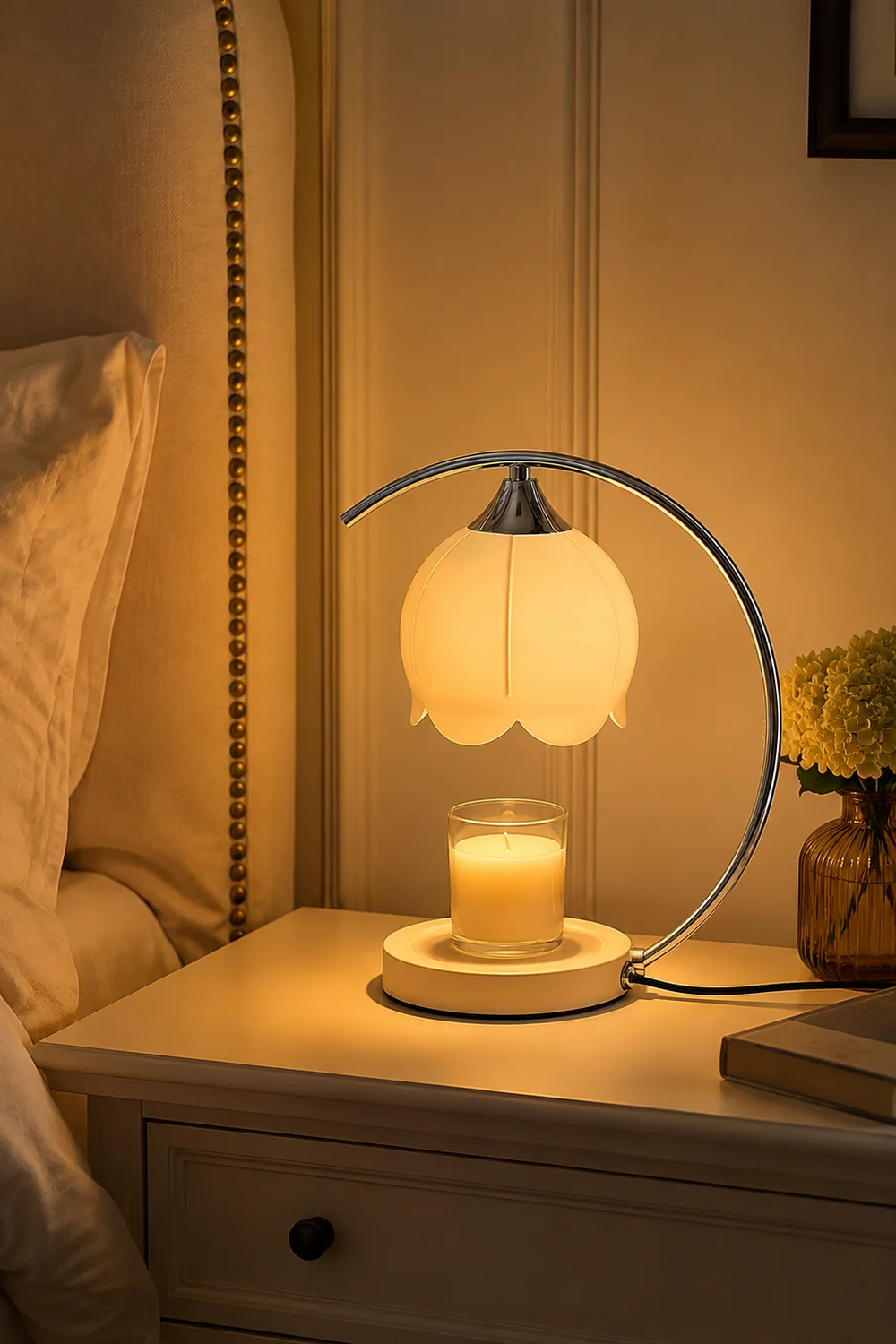 Floral Candle Table Lamp - Lumpaz