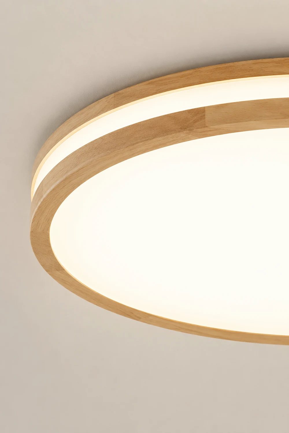 Vintage Wood Round LED Ceiling Light - Lumpaz