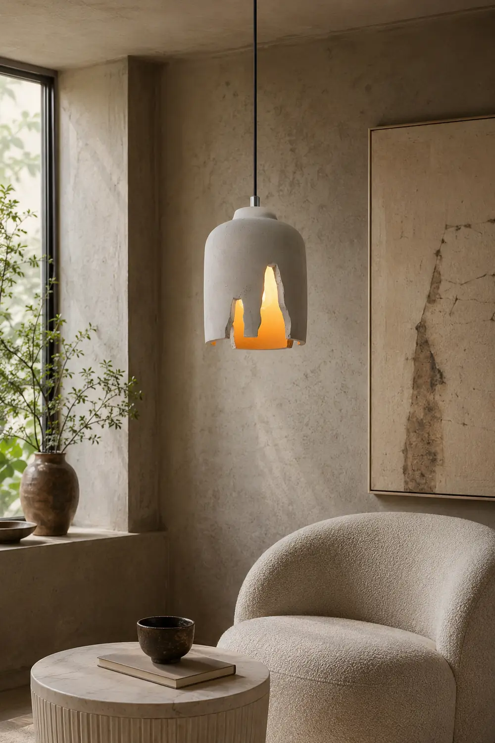 Cement Hanging Lamp - Lumpaz