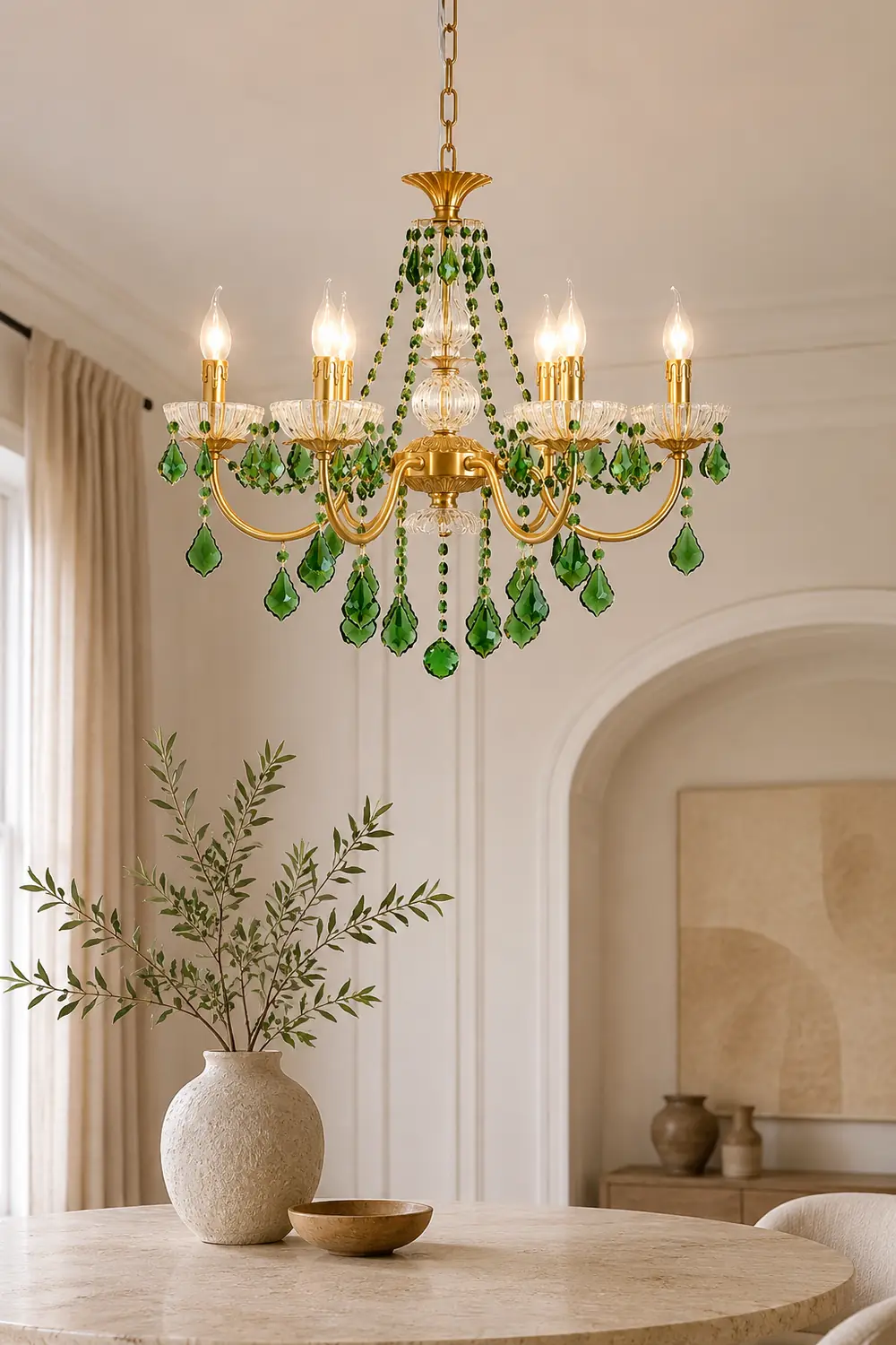 Magdalena Brass Chandelier - Lumpaz