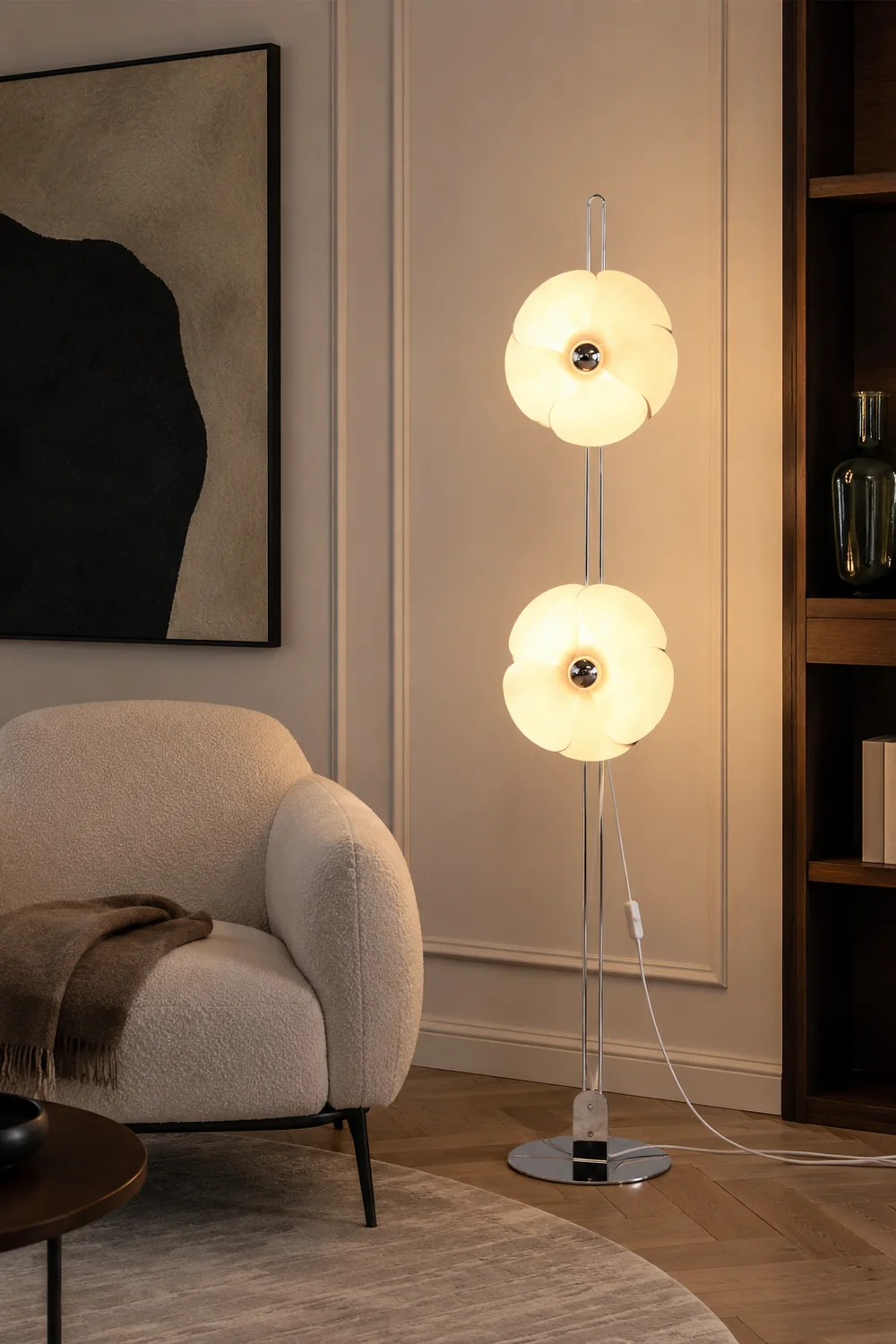 Flower Silver Floor Lamp - Lumpaz