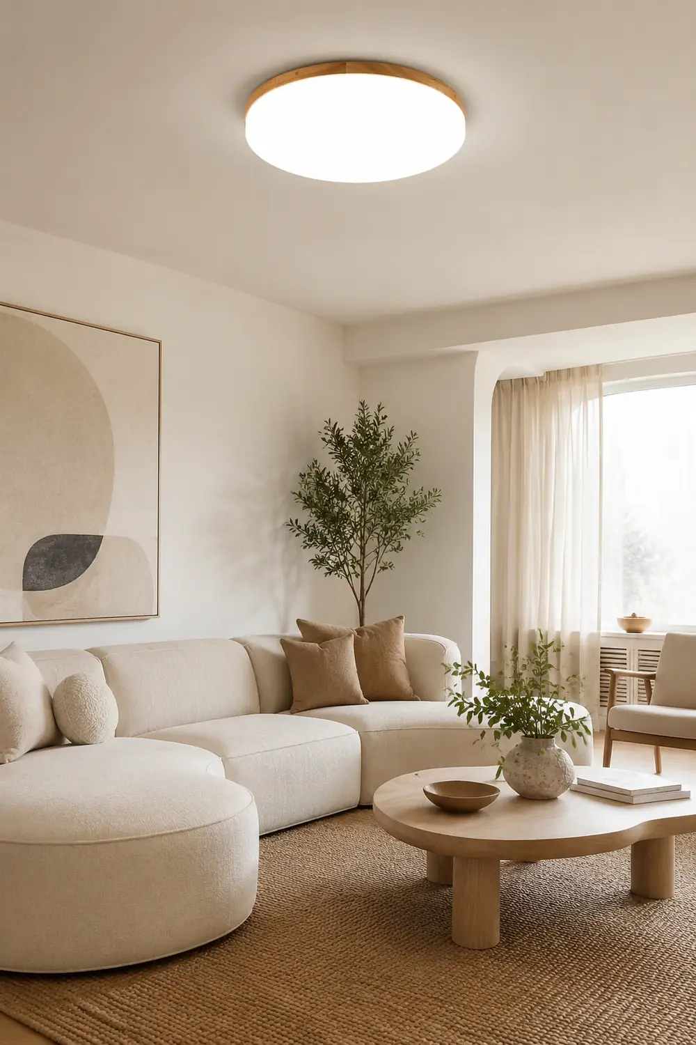 Simple Round Acrylic LED Ceiling Light - Lumpaz