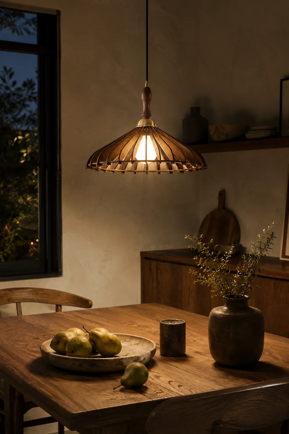 Umbrella Wood Pendant Lamp - Lumpaz