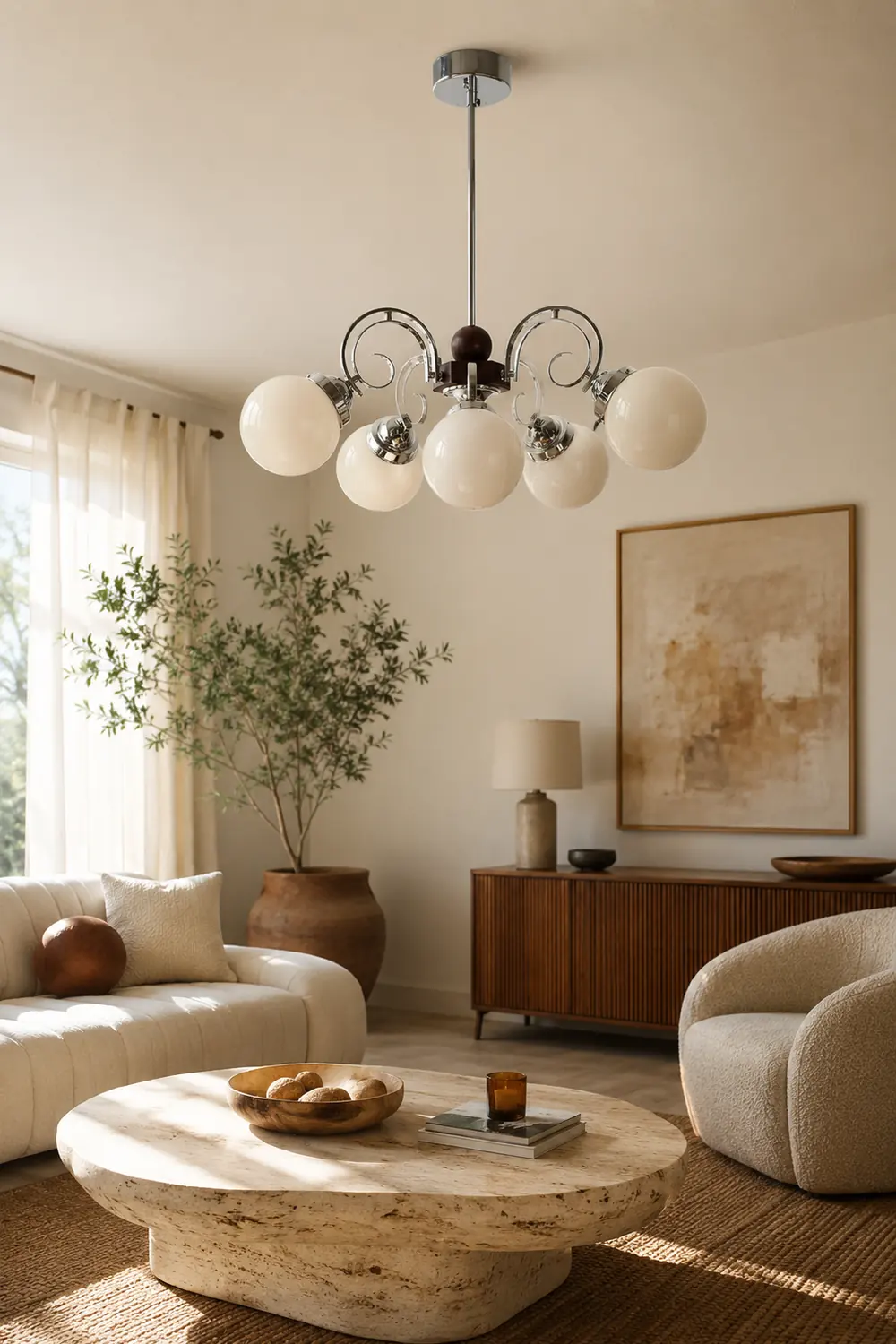 Kotter Cream Chandelier - Lumpaz