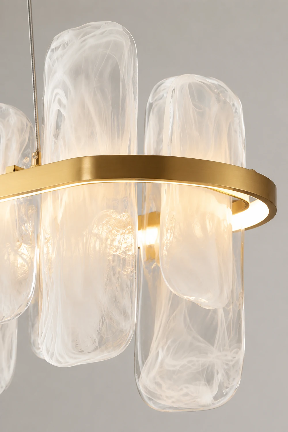 Mille Long Glass Chandelier - Lumpaz
