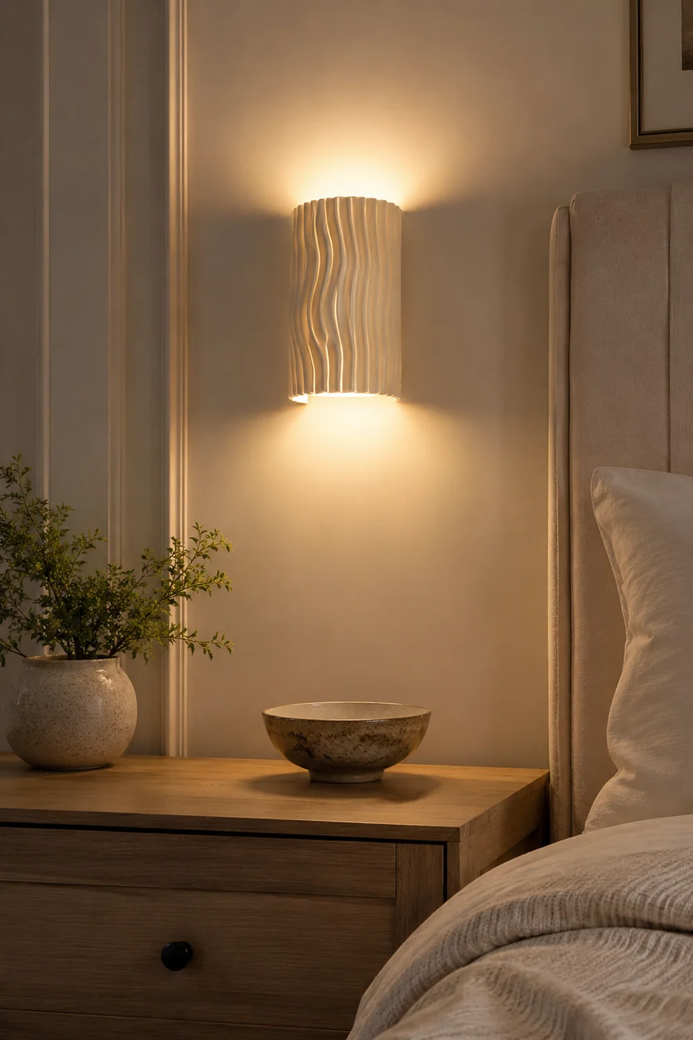 Pleated Resin Wall Lamp - Lumpaz