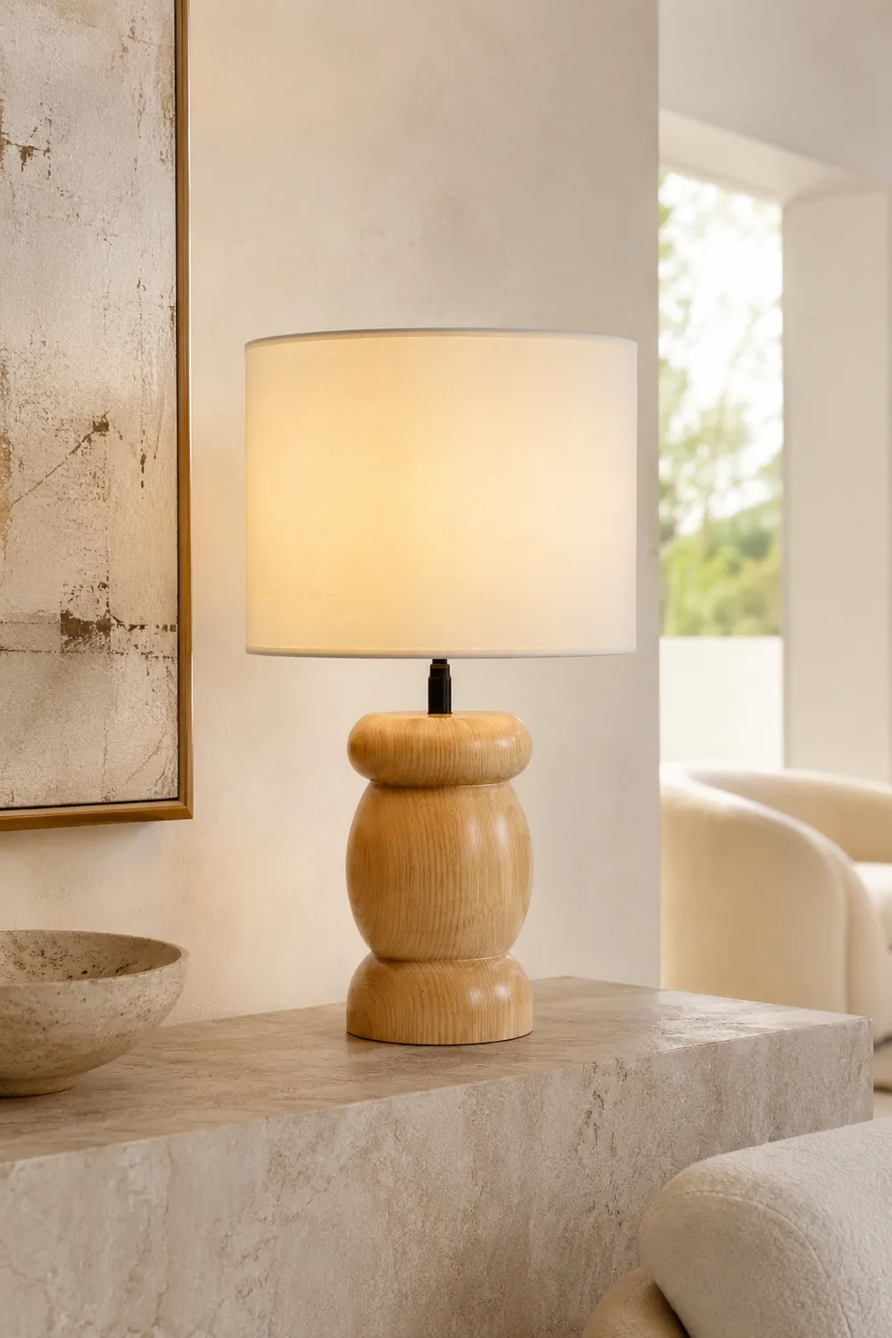Pebble Wood Table Lamp - Lumpaz