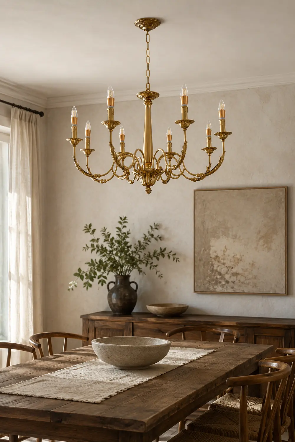 Candle Brass Chandelier - Lumpaz