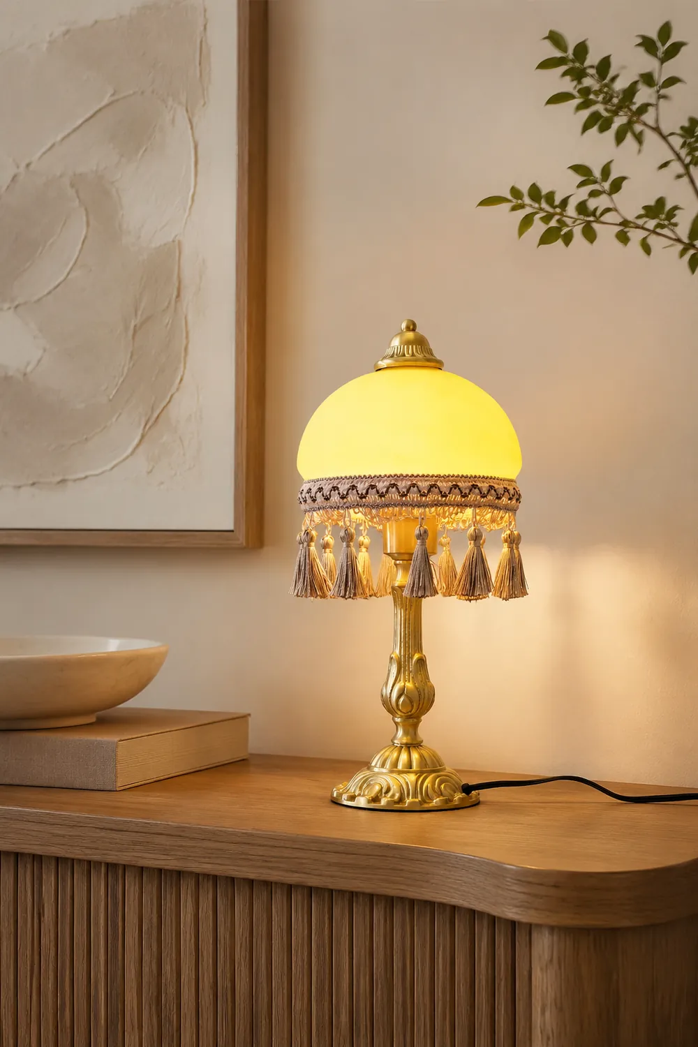 French Tassels Brass Table Lamp - Lumpaz