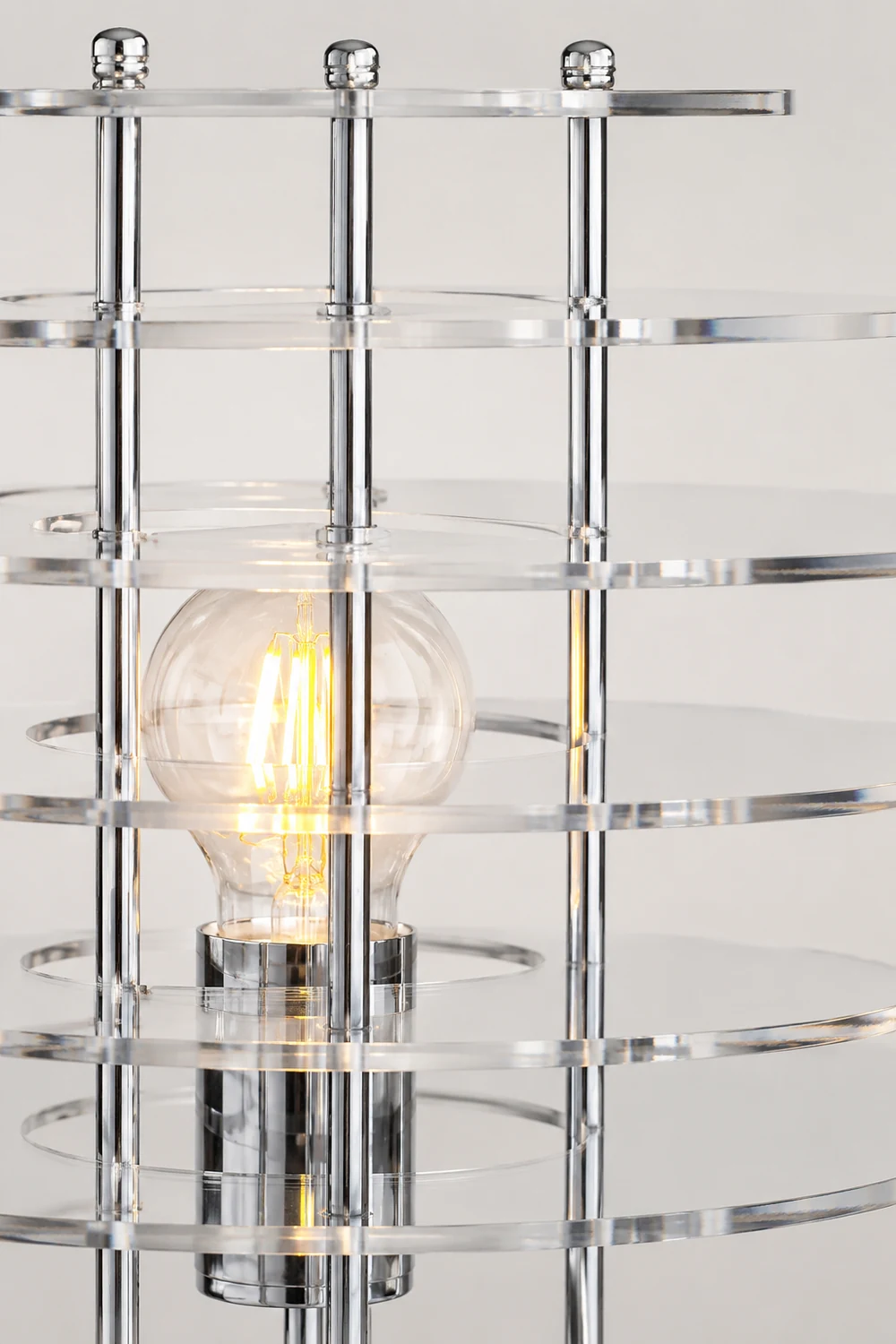 Saturn Chrome Table Lamp - Lumpaz